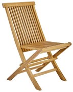 Sedia da giardino in teak pieghevole Antea NATERIAL, seduta in teak marrone, set da 2 pezzi