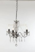 Luster lampadario 3 luci trasparente  cm46 3 luci attacco e14
