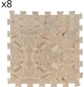 Tappeto componibile set 8 pezzi 50x50 cm effetto pietra