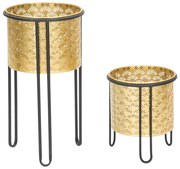 Set di 2 portavasi in oro, altezza 40 cm Glissy - Mauro Ferretti
