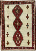 Gabbeh Tappeto 110x150 Beige (Iran) Annodato A Mano