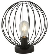 Abatjour Industrial-Nordico Rondo Acciaio Nero 1 Luce E27