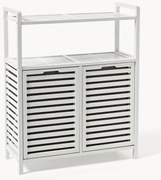 Mensola da bagno in bambù con cesti per la biancheria Kit