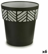 Vaso Autoirrigante Stefanplast Orfeo Antracite Plastica 25 x 25 x 25 cm (6 Unità)