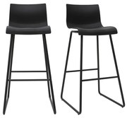 Sgabelli da bar design nero 76 cm (set di 2) ONA