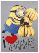 Tappeto d'arredo cameretta bimbi Minions Bananas Sobel