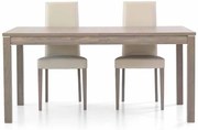 Tavolo da pranzo allungabile in legno rovere grigio 160x90 cm