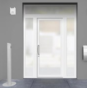 Portoncino d'ingresso in pvc Condo21 L 90 x H 210 cm bianco apertura destra