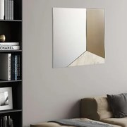 Specchio moderno 80x80 cm vetro bronzo e laminato effetto avorio - GEORGE