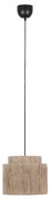 Lampada a sospensione Japandi nera con corda marrone 31cm - Smilla