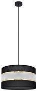 Lampadario a sospensione con filo HELEN 1xE27/15W/230V diametro 35 cm nero/oro