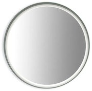 Specchio con illuminazione integrata completo di faretto bagno tondo L 80 x H 80 x P 5 cm