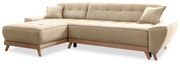 Divano letto angolare beige (variabile) Dazzling Daisy - Miuform