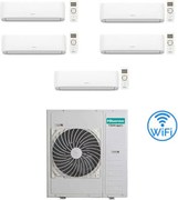 Hisense - Climatizzatore Condizionatore Hi Comfort Wifi R32 Penta Split Inverter 9000 + 9000 + 9000 + 9000 + 18000 btu con u.e. 5AMW125U4RTA
