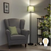 Brilagi - Lampada da terra LED CERIA 1xE27/40W/230V Ø 30 cm verde/nero