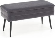 Panca da interno Velva in grigio/nero - H37 cm