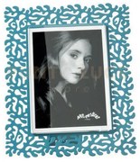 Portafoto di design corallo piccolo blu oltremare in ferro e polime...