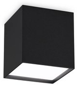 Plafoniera Contemporanea Kubiko Alluminio Nero Led Integrato 10W 3000K Ip20