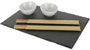 Set sushi vassoio ardesia con ciotoline e bacchette