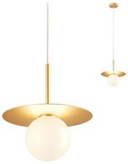 Redo 01-2727 - Lampadario a sospensione con filo PLATO 1xG9/10W/230V diametro 20 cm oro