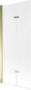 Mexen Castor paratia per vasca da bagno a 2 ante 80 x 150 cm, smerigliato, oro - 892-080-002-50-30
