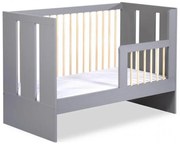 KLUPŚ - Lettino per bambini con barriera PAULINE 120x60 cm pino/grigio