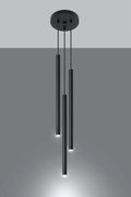 Lampadario in Acciaio a Sospensione 3xG9 PASTELO 3P Nero da interno