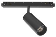 Faretto Binario Singolo On-Off Ego Alluminio Nero 1 Luce 12W 3000K Luce Calda