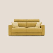 Nikita Divano letto matrimoniale con schienale morbido alto e rivestimento T02 giallo