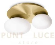 Lampada da soffitto ninfea pl2 ottone