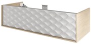 Mobile da bagno sotto lavabo SENSEA Neo Frame bianco e rovere laccato lucido L 120 x H 32 x P 48 cm 1 cassetto, lavabo non incluso