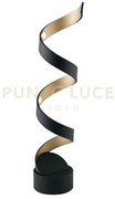 Lume led helix spirale nero e oro 12w 740lm 3000k 14,5x14,5x66cm