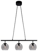 Cottex T2493SVG - Lampadario a sospensione con cavo CAPELLA 3xE14/40W/230V fumé/nero