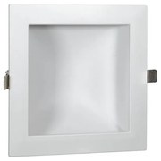 Faro LED da incasso Quadrato Luce INDIRETTA 20W Foro 155x155mm Colore Bianco Caldo 3.000K