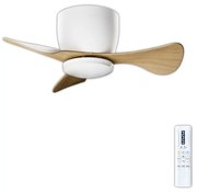 Ventilatore da soffitto ELI faggio, Ø 55.9 cm, dimmerabile, ARTE CONFORT IP20