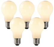 Set di 5 lampade LED E27 dimmerabili vetro opalino 4W 320 lm 2200K