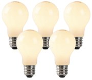 Set di 5 lampadine LED E27 dimmerabili vetro opalino 4W 320lm 2200K
