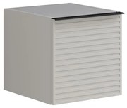 Struttura semi colonna da bagno Pixel 1 anta laccato opaco grigio pastello L 40 x H 40 x P 45.5 cm