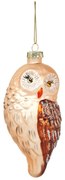 Decorazione per albero di natale in vetro fatta a mano 13 cm Owl – Sass & Belle