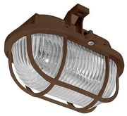 Plafoniera da esterno OVAL 1xE27/60W/230V IP44 marrone
