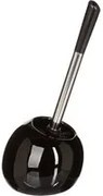Portascopino WC ceramica nero