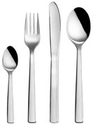 Posate argentate in acciaio inox 24 pz Plain – Orion