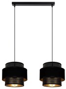 Lampadario a sospensione con filo NESS 2xE27/60W/230V nero