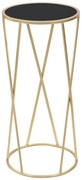 Tavolo pieghevole in nero e oro , altezza 75 cm Glam Simple - Mauro Ferretti