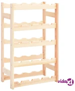 vidaXL Cantinetta per 12 Bottiglie 47x21x36 cm in Legno Massello di Rovere