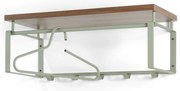Attaccapanni da parete marrone/verde polveroso in metallo con scaffale 70 cm Rex – Spinder Design