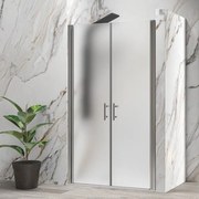 Kamalu - porta doccia saloon 95 cm vetro opaco altezza 200h | ksal2800ai