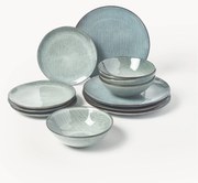 Servizio di piatti fatto a mano Nordic Sea, 4 persone (12 pz)