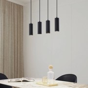 Lindby lampada a sospensione Joffrey, 76 cm, nera, a 4 luci, GU10