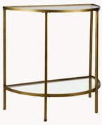 Consolle con piani in vetro e finitura antica Goddess